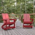 Flash Furniture Red Modern Poly Resin Adirondack Rockers, 2PK JJ-C14709-RED-2-GG